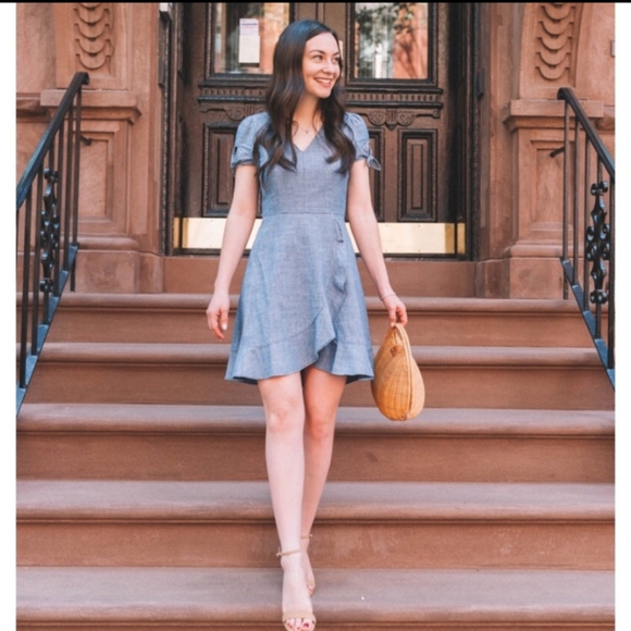 j crew faux wrap dress